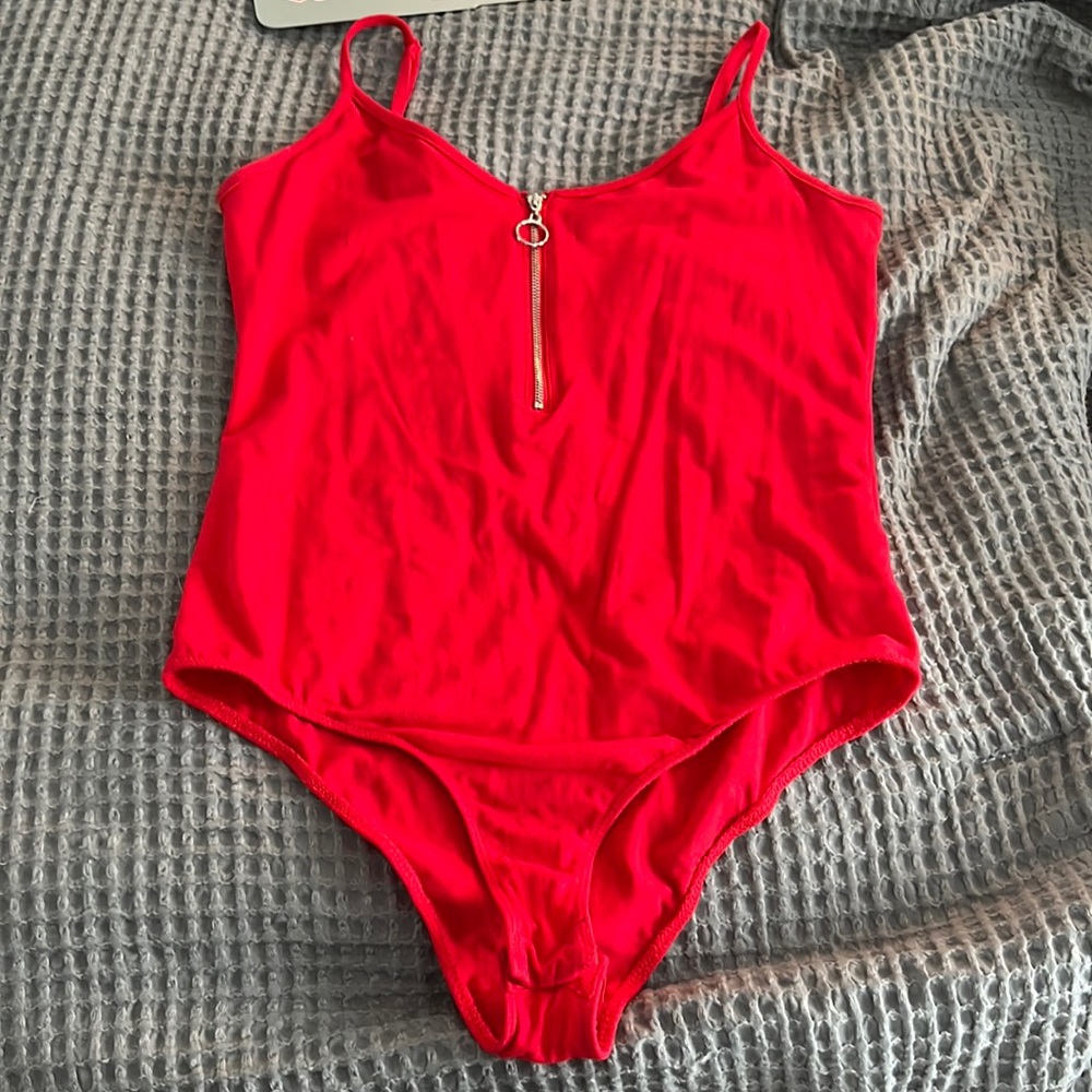 Red womens bodysuit